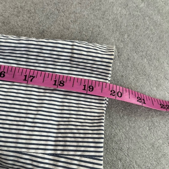 [6]Ann Taylor Navy and White Striped Cotton Blend Light Blazer - Picture 12 of 12